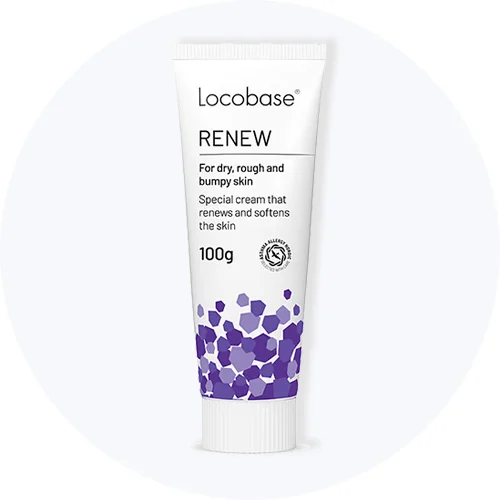 Locobase RENEW specialcreme til tør, ru og ujævn hud, der fornyer og blødgør. 100g. Asthma Allergy Nordic mærket.