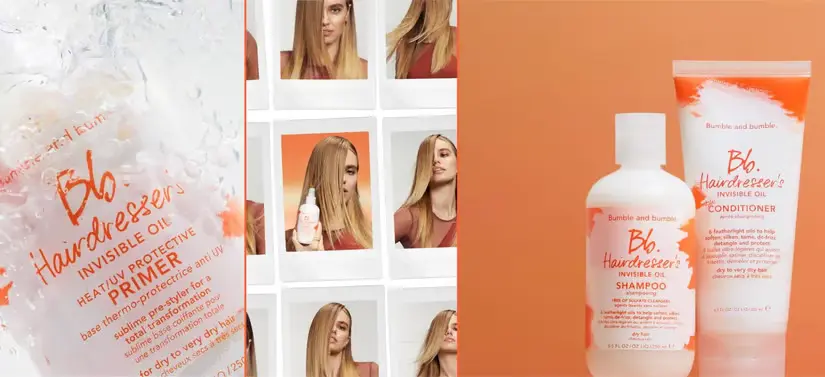 Her ses et orange og hvidt tema både i baggrund og produkter.