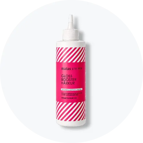 Matas Striber Gloss Booster Hårkur med biotin, panthenol og lipider til kedeligt hår.