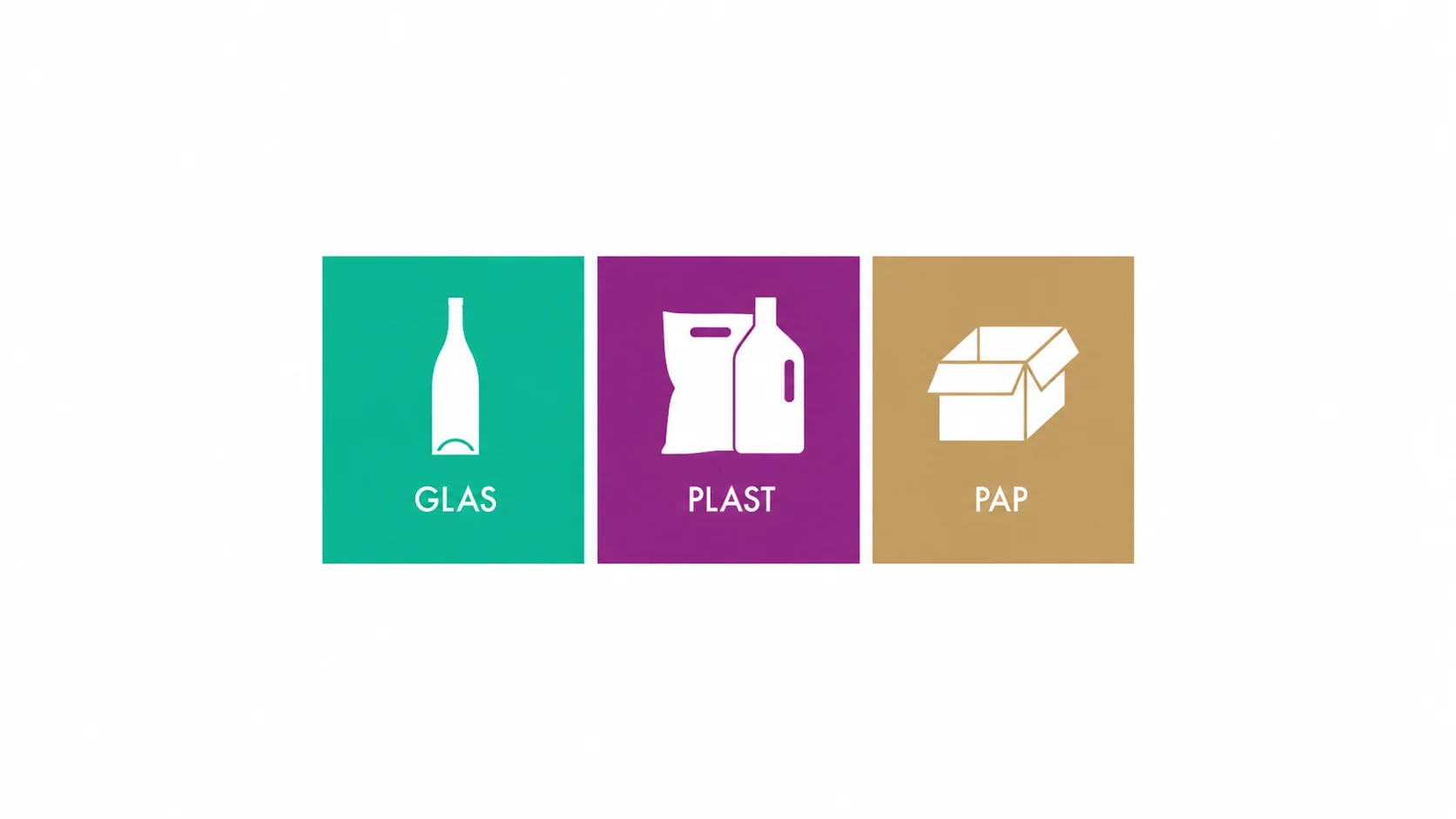 glas, plast, pap 16:9