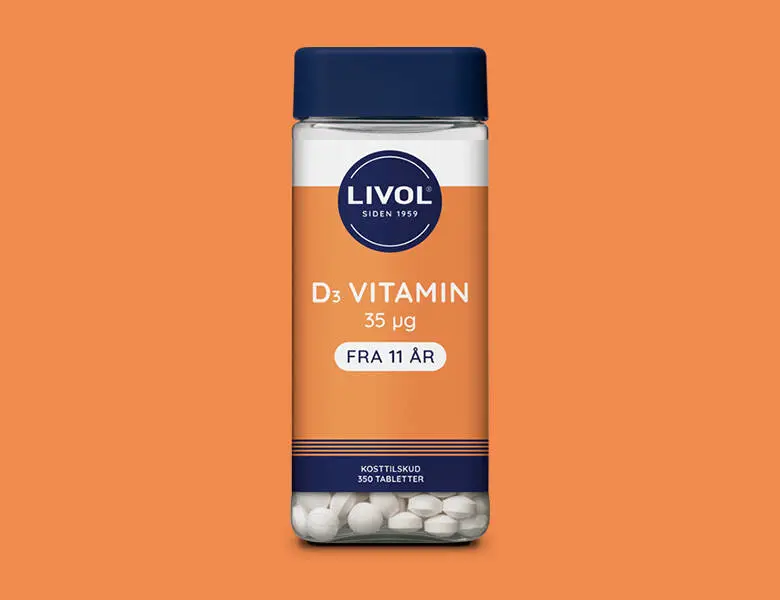 Her ses et Livol produkt på en orange baggrund.
