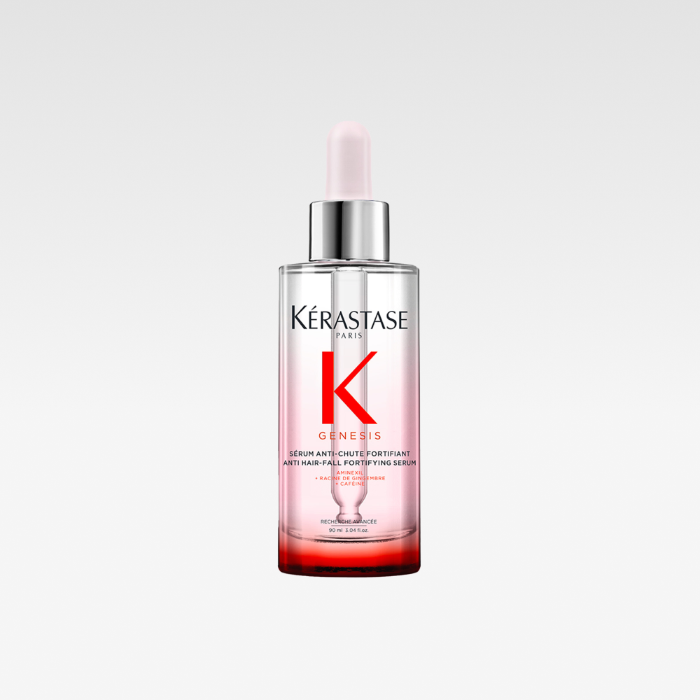 Kérastase Genesis värmeskyddsspray mot vit bakgrund.