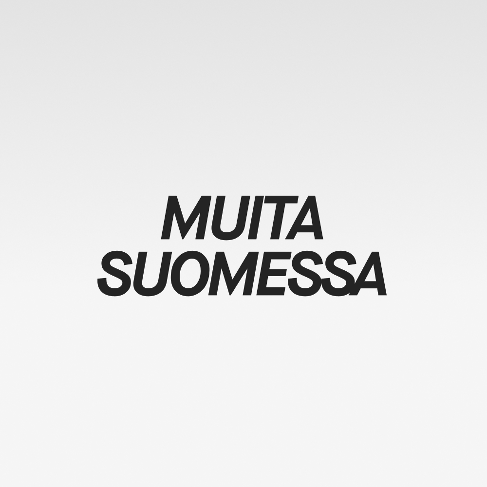 Teksti 'Muita Suomessa' mustalla valkoisella taustalla.