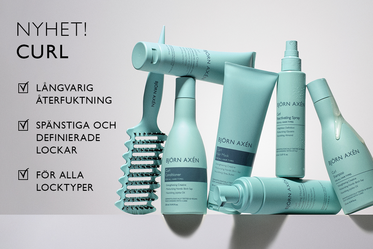 Björn Axéns nya Curl-serie återfuktar, definierar och passar alla locktyper.