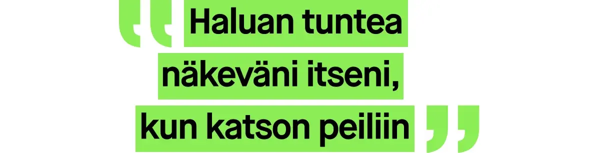 Kuva, jossa on vihreällä tekstillä kirjoitettu sitaatti. Sitaatti kuuluu: ”Minusta tunneälykkyys on miehekästä”.