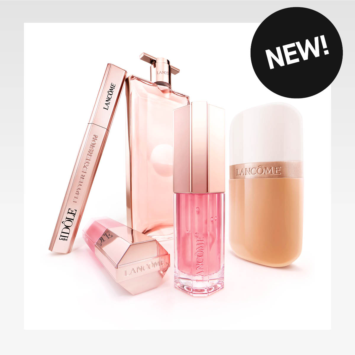 Lancômes nye kosmetikkprodukter vises frem.