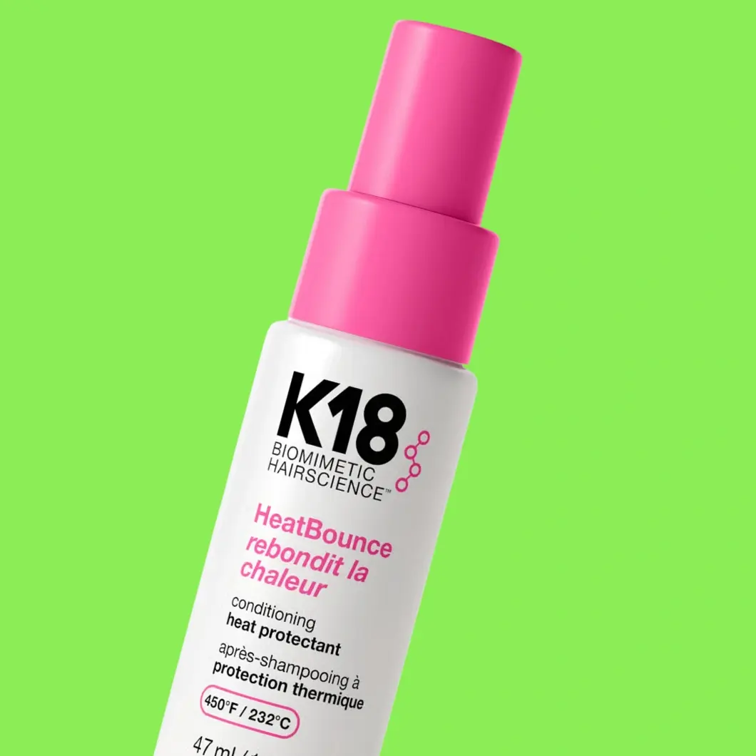 K18 Biomimetic Hairscience HeatBounce vårdande värmeskyddsspray, skyddar upp till 450°F/232°C.