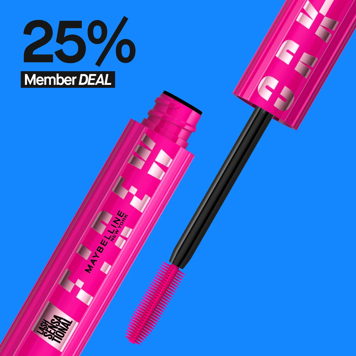 Maybelline Lash Sensational mascara med 25% rabatt för medlemmar.