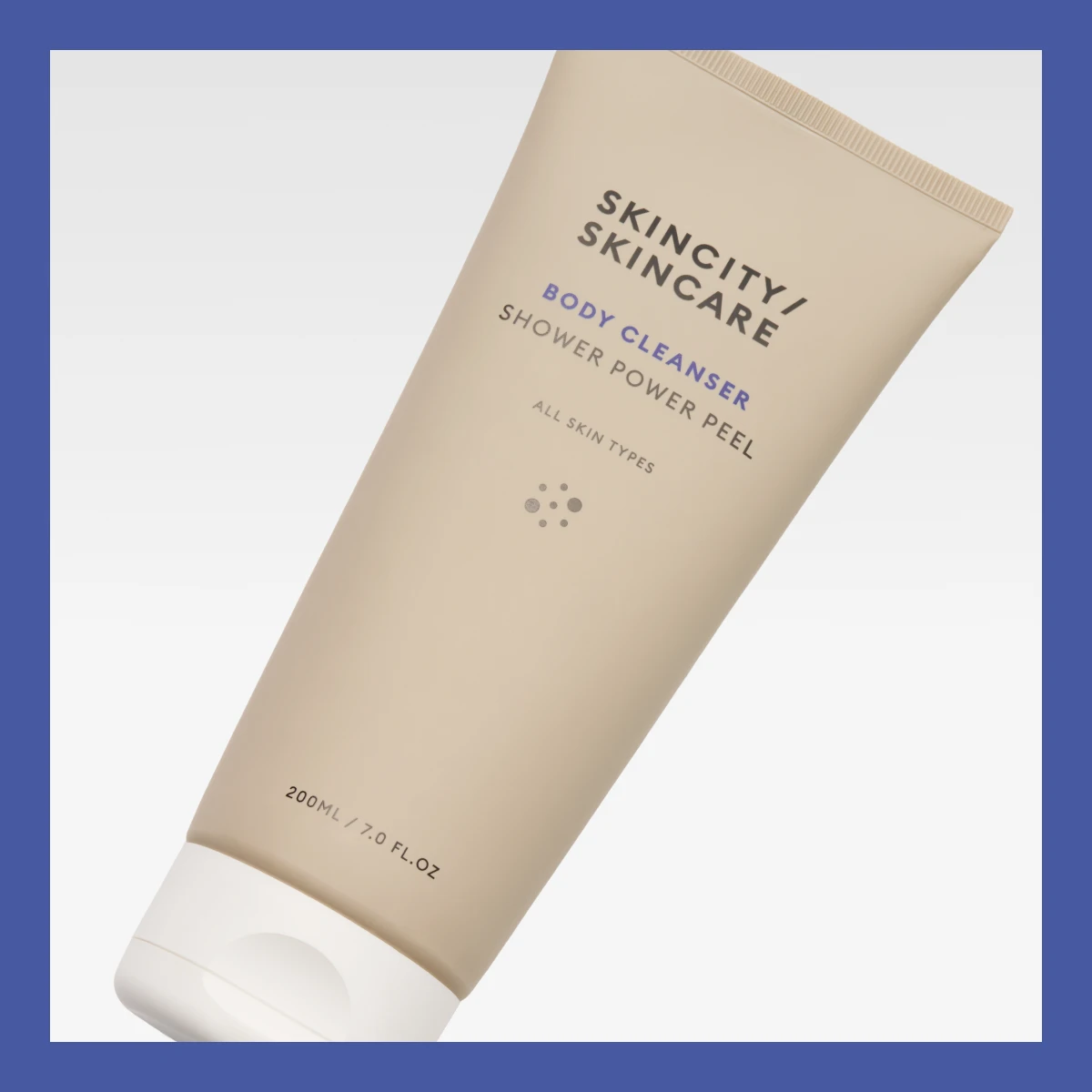 Skincity Skincare Body Cleanser -suihkuvoide beigeessä pakkauksessa.