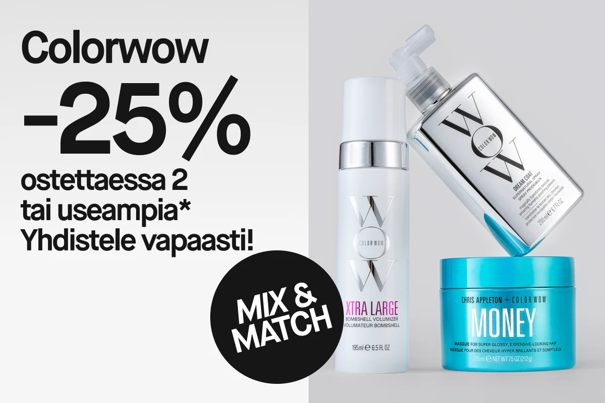Colorwow -25% ostettaessa 2 tai useampia*. Yhdistele vapaasti! Mix & match.