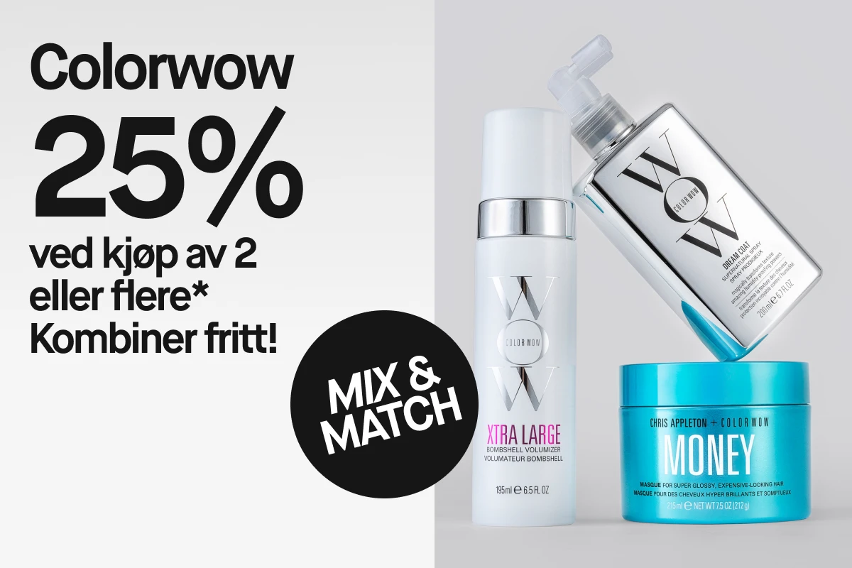 Colorwow 25% ved kjøp av 2 eller flere*. Kombiner fritt! Mix & match