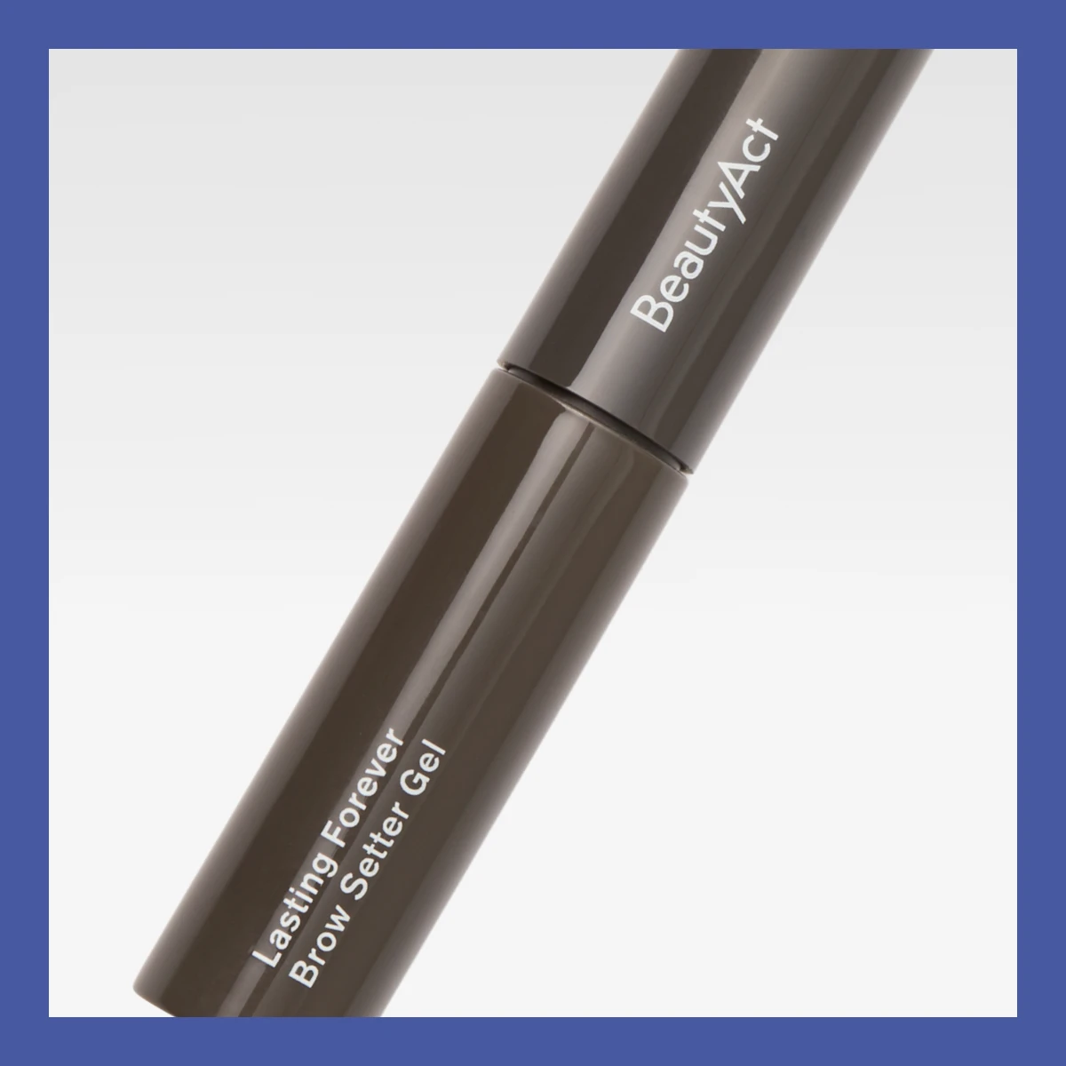 BeautyAct Lasting Forever Brow Setter Gel -kulmageeli ruskeassa pakkauksessa.