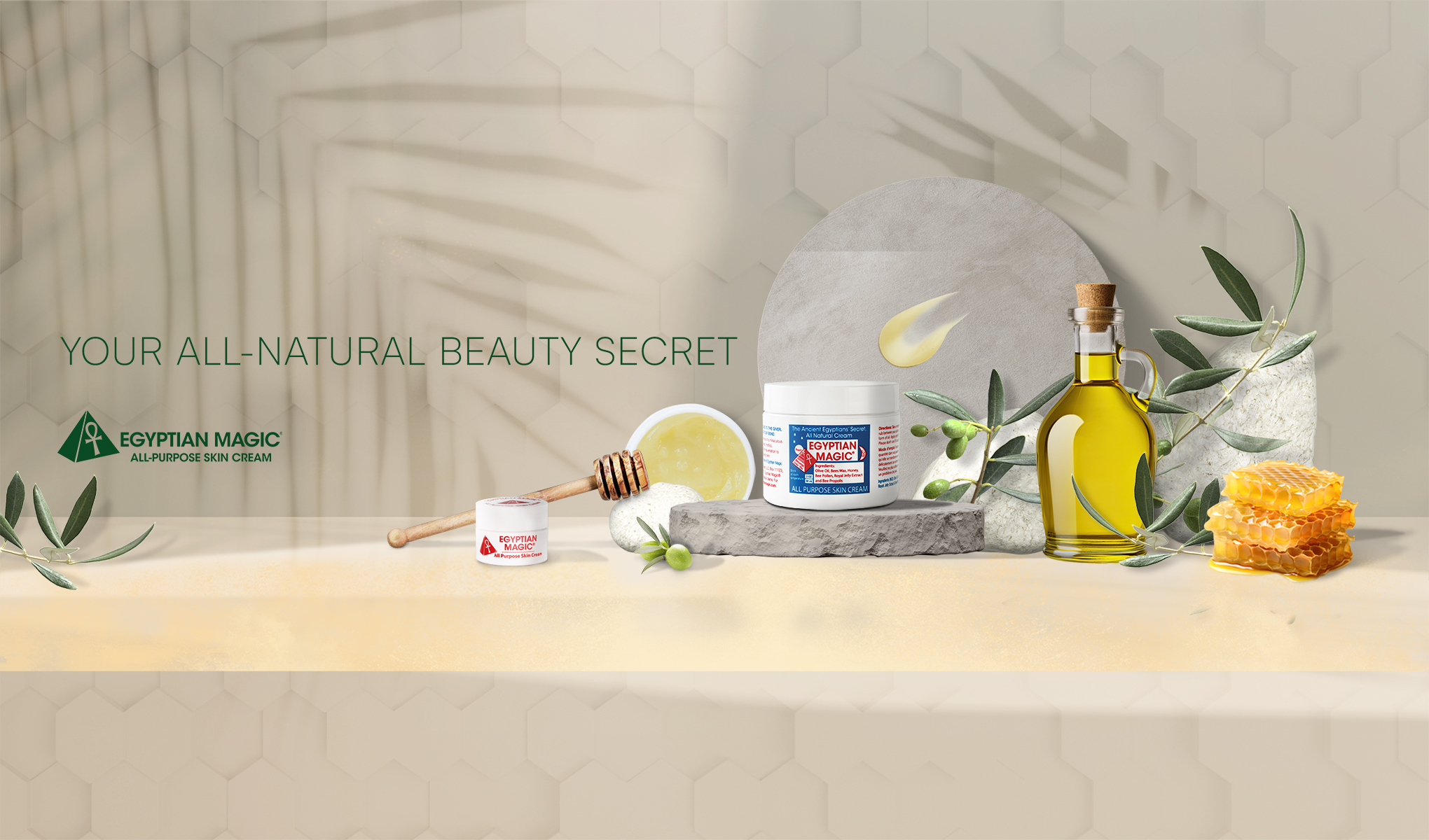 Your all-natural beauty secret. Egyptian Magic. 