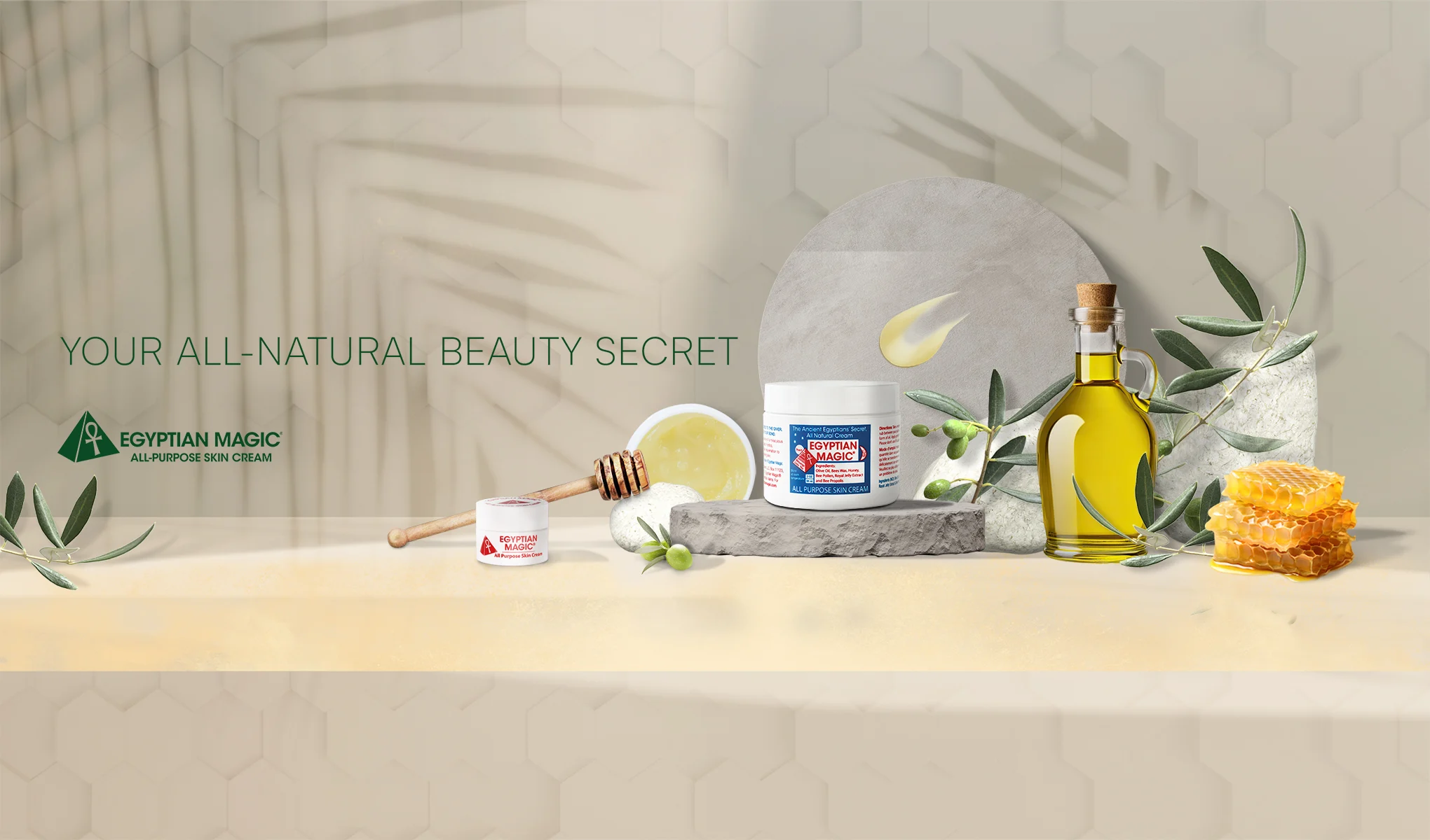 Your all-natural beauty secret. Egyptian Magic.