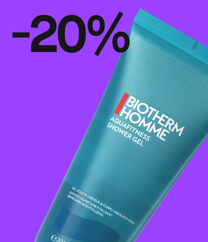 Biotherm Homme Aquafitness Shower Gel -suihkugeeli, 20% alennus.