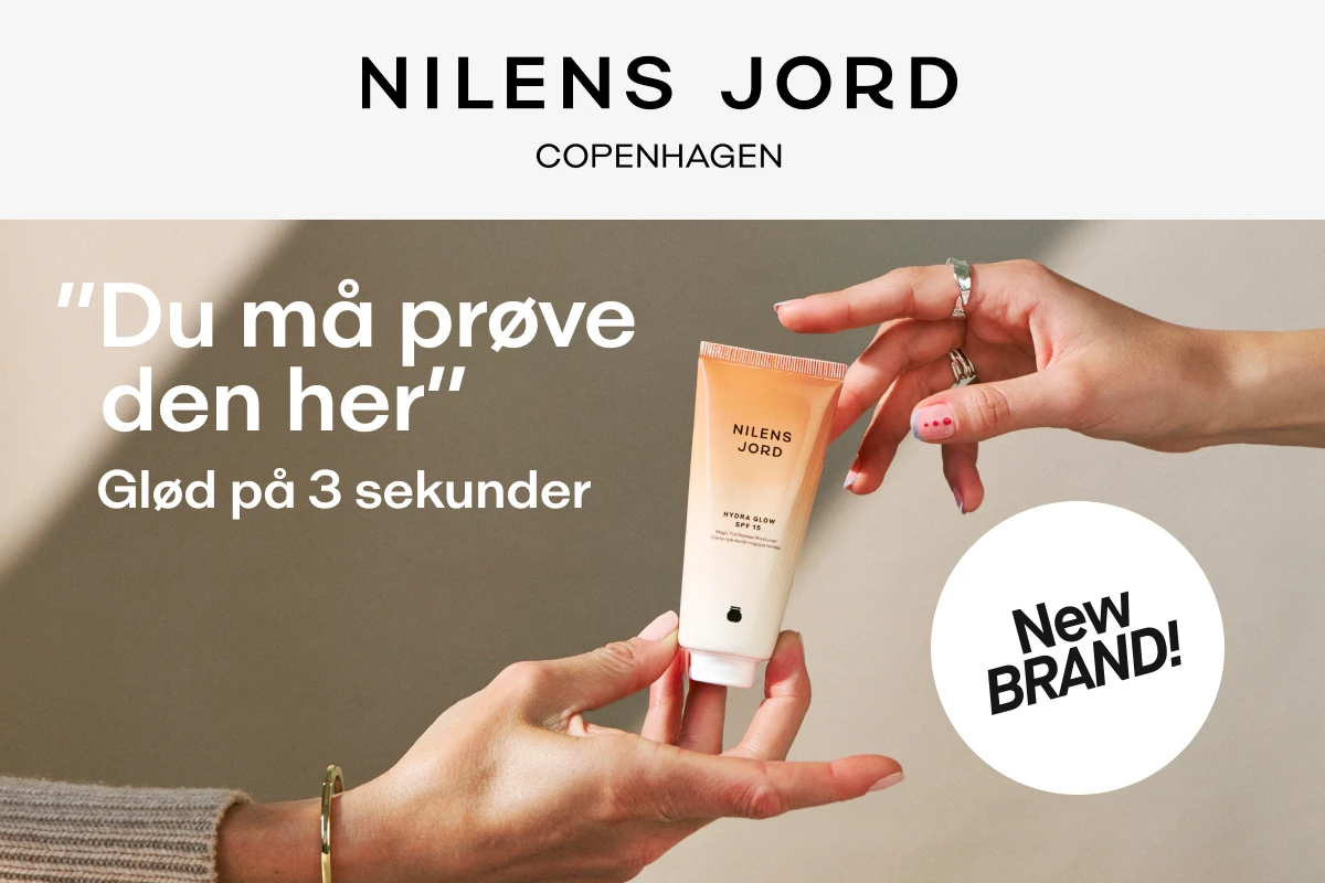 Nilens Jord Hydra Glow SPF 15 - Du må prøve denne. Glød på 3 sekunder. Nytt merke. To hender holder produktet
