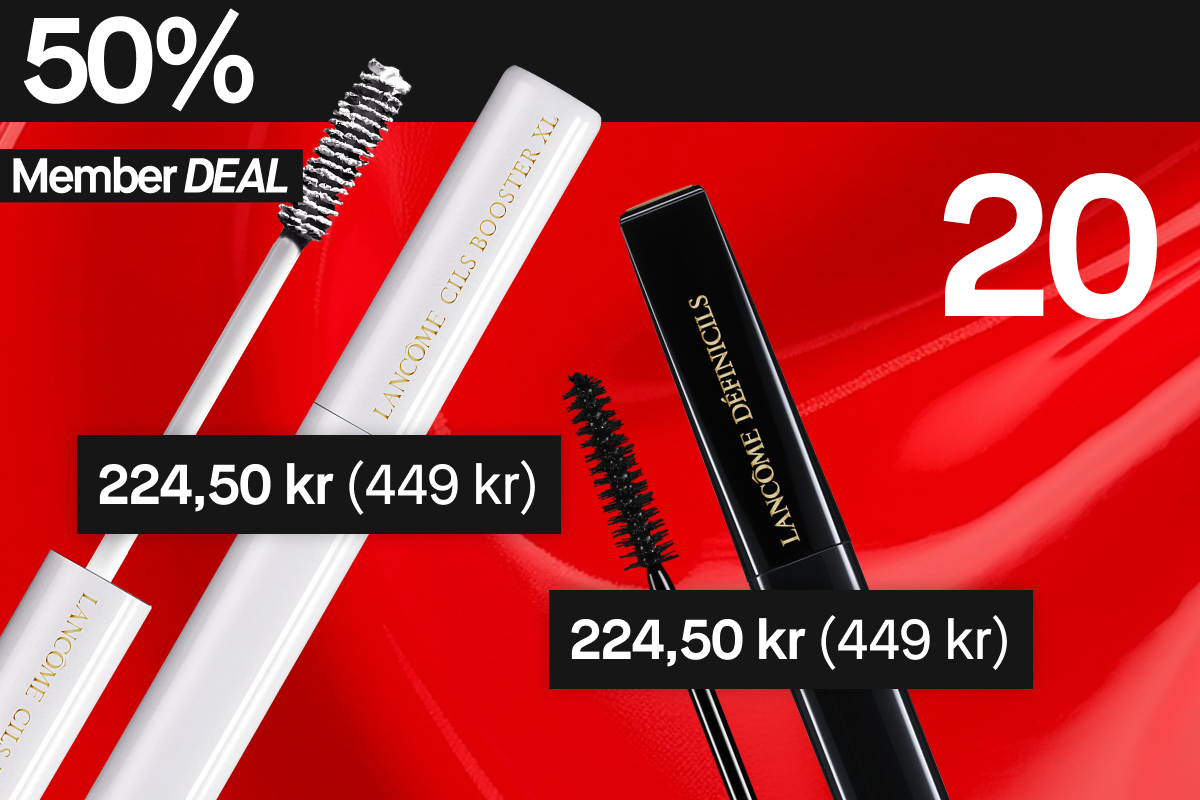 50 % rabatt på disse to Lancôme-mascaraene for medlemmer: Cils Booster XL og Définicils.