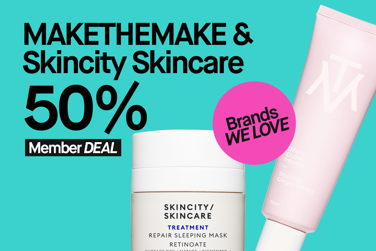 MAKETHEMAKE & Skincity Skincare 50% rabatt för medlemmar. Märken vi älskar.