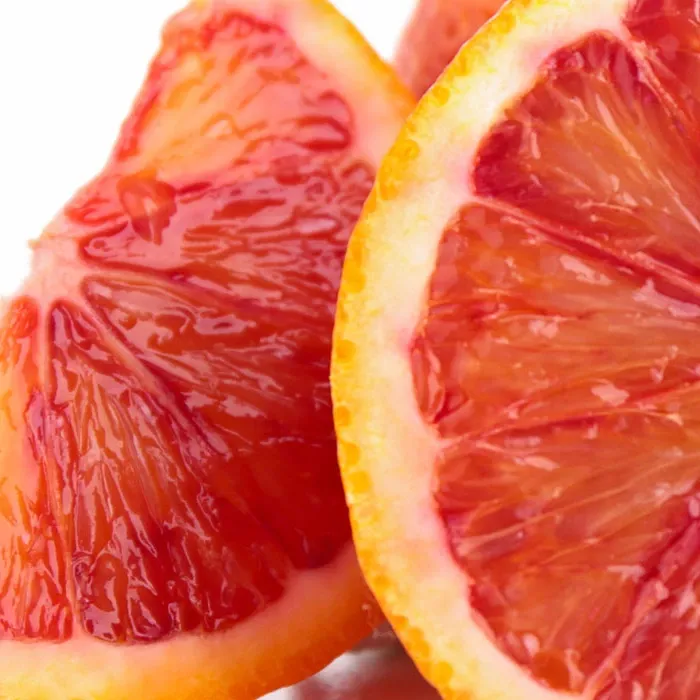 Saftiga blodapelsinskivor.