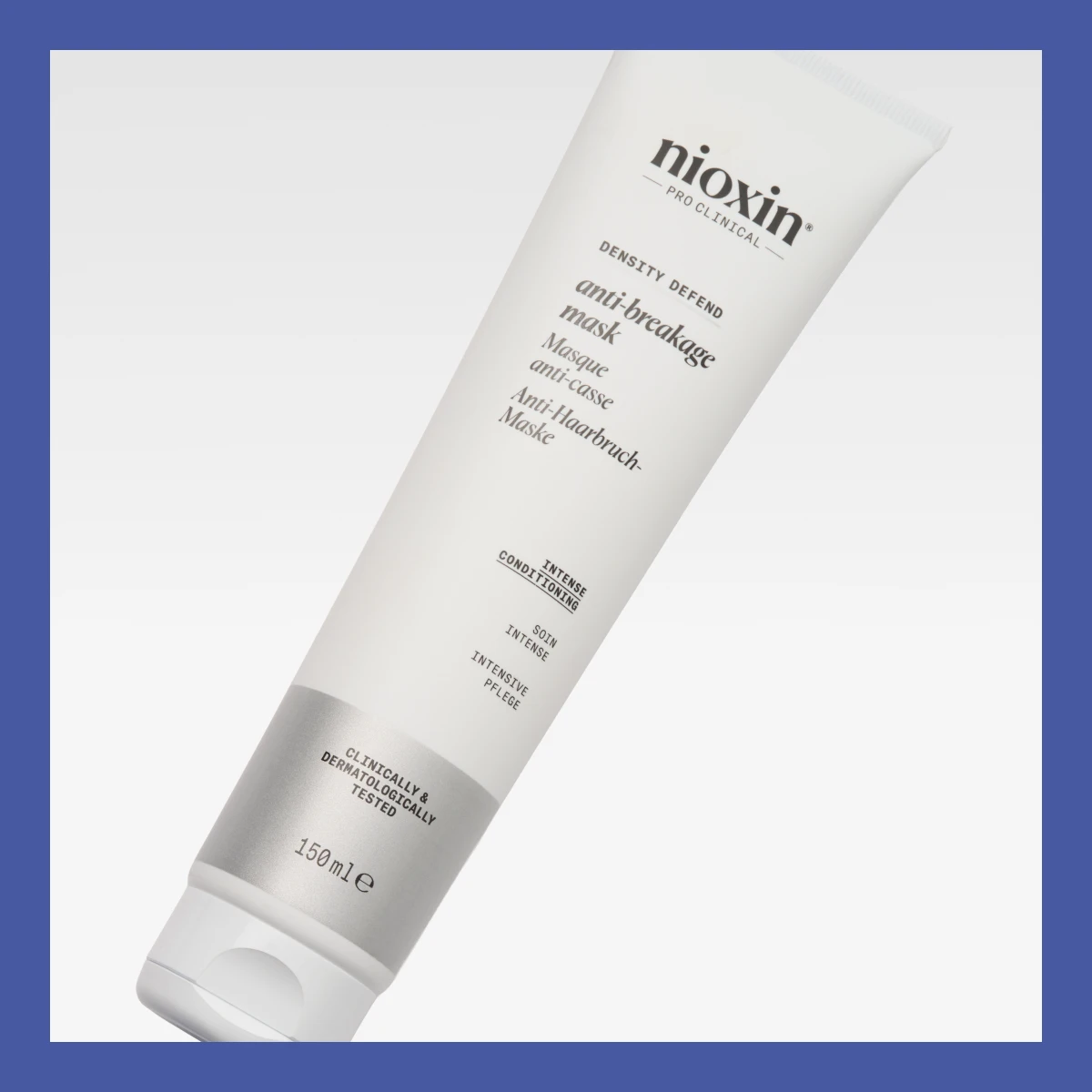 Nioxin Anti-Breakage Mask -hiusnaamio valkoisessa pakkauksessa.