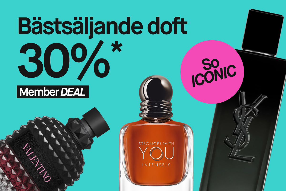 Bästsäljande doft 30% rabatt för medlemmar. Valentino, Stronger With You Intensely, YSL.