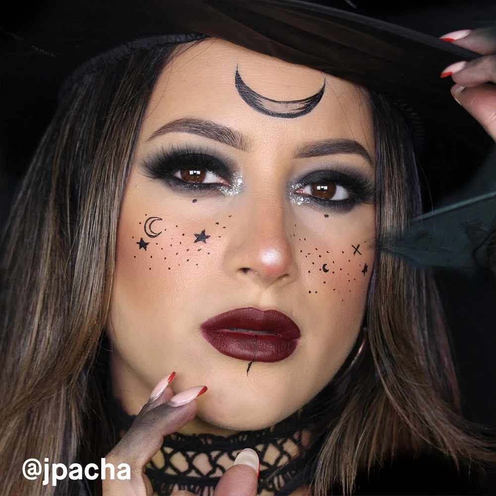  @jpacha inspiroivaa Halloween-meikkiä tähtien ja kuiden kanssa.