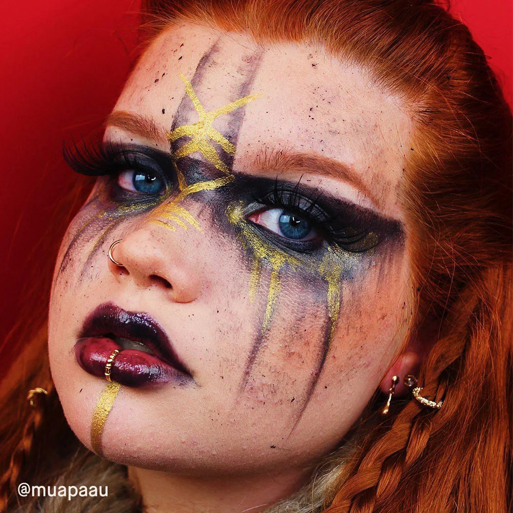  @muapaau pelottavassa ja inspiroivassa Halloween-meikissä.