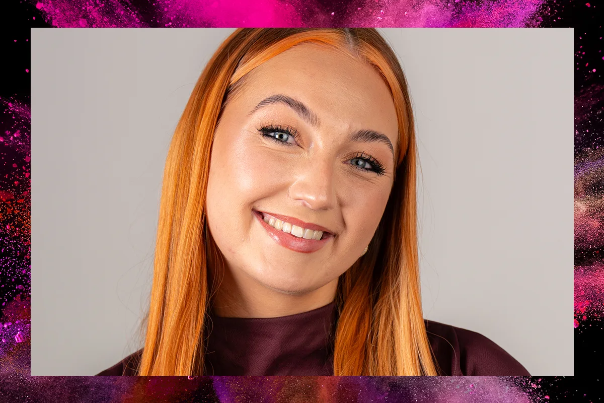 Moa Jönsson, en av finalisterna i Sveriges nästa makeupstjärna.