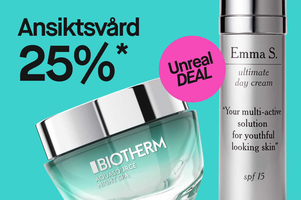 Ansiktsvård 25% rabatt på Biotherm Aquasource Night Spa och Emma S. ultimate day cream.