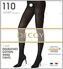 Decoy Doubleface wool tights Strømpebukser Sort 110 Den. XL