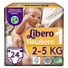 Libero Newborn Bleer Str. 1, 2-5 kg, 24 stk.