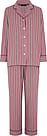 Decoy Flannel Pyjamas Sett Mørk Rosa/striber str. S