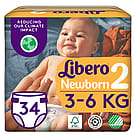 Libero Newborn Bleer Str. 2, 3-6 kg, 34 stk.