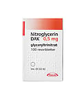 Nitroglycerin DAK sublinguale resoribletter  0,5 mg 100 stk.
