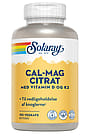 Solaray Cal-Mag Citrat med vitamin D og K2 150 kaps.