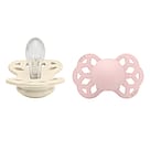 BIBS Infinity Silikone Sut Anatomisk 2-pak Str. 1 Ivory/Blossom