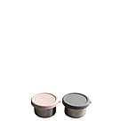 AYA&IDA Snack Containers 100 ml 2-pak Soft Rose/Dark Grey