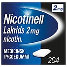Nicotinell Lakrids Tyggegummi 2 mg 204 stk