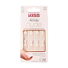 Kiss Acrylic Nude French Nails Real Short, KAN01