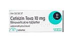 Cetirizin Teva 10 mg filmovertrukne tabletter 10 stk.