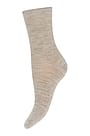 Mp Woman Fine Uld Rib Strømper Brown Melange/37-39