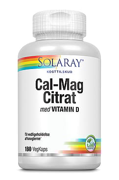 Solaray Cal-Mag med D-vitamin 180 kaps.