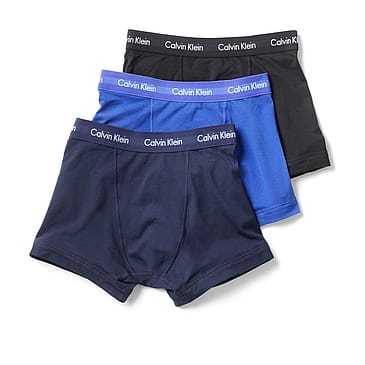 Calvin Klein Undertøj Trunks 3 pack Blue, Cobalt, Black Blue/Cobalt/Black XL