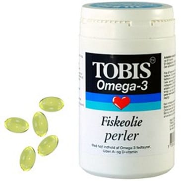 Tobis Fiskeolie omega 3 perler 500 mg 200 kaps.