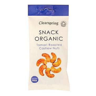 Clearspring Cashewnødder Tamari-ristede  Ø 30 g