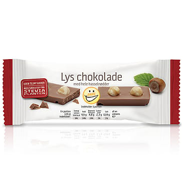 EASIS Lys Chokoladebar m. nødder 24 g