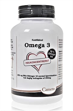 Camette Omega 3 Højkoncentreret Fiskeolie 1000 mg 120 kaps.