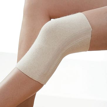 Peters Angora Knævarmer m. silikonebånd Beige XL
