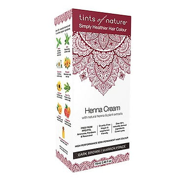 Tints of Nature Hårfarve Henna Creme Dark Brown 70 ml