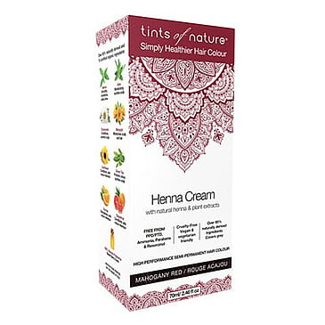 Tints of Nature Hårfarve Henna Creme Mahogany Red 70 ml